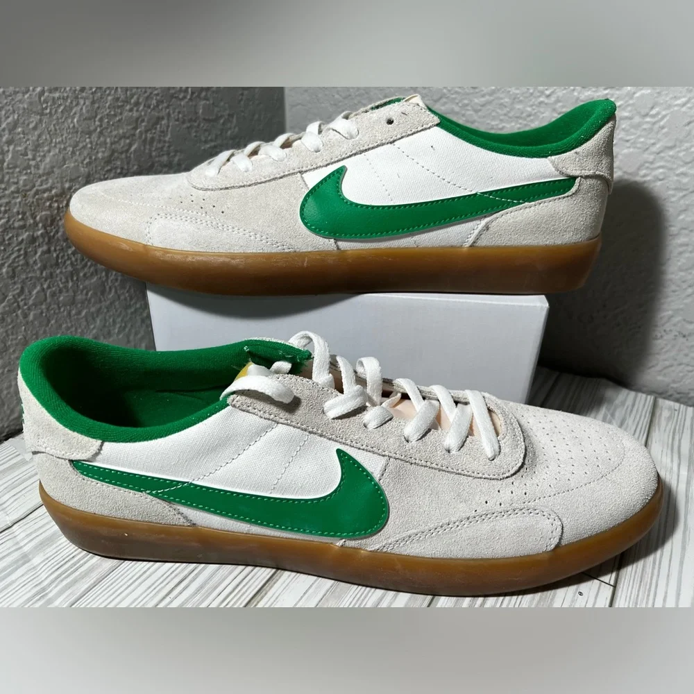 Nike SB‎ Heritage Vulc men’s Skate Sneaker Shoes white green size 13 CD5010-101